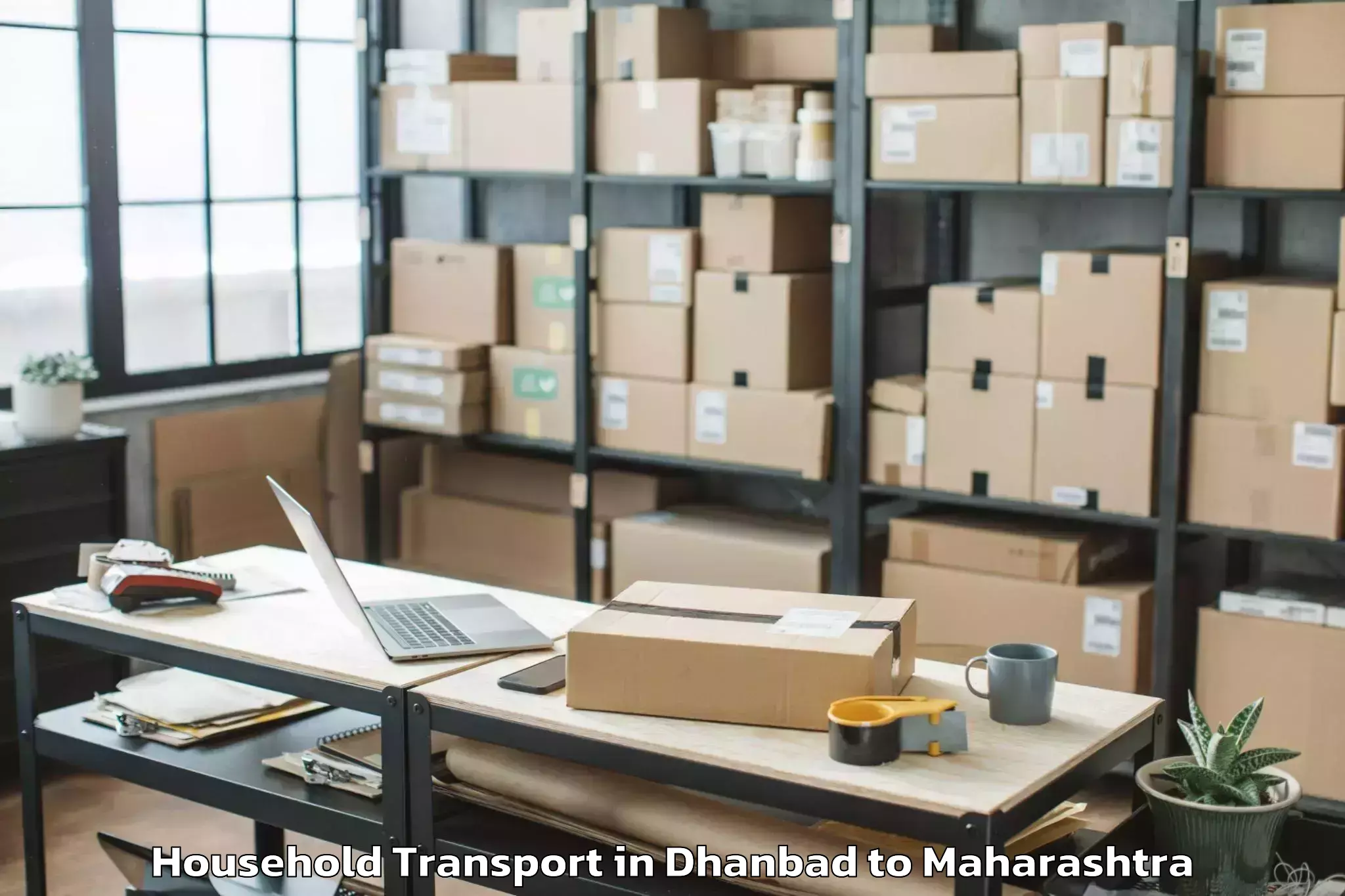 Top Dhanbad to Faizpur Household Transport Available